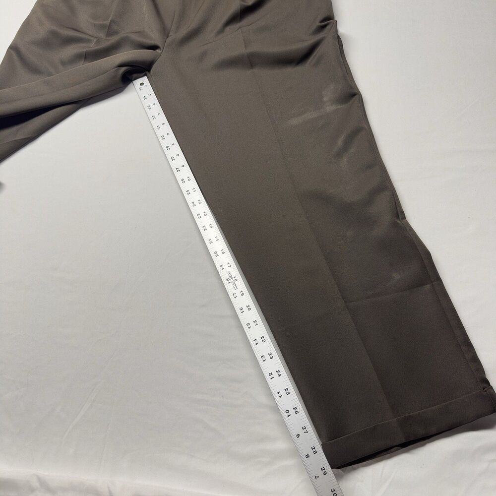Savane Comfort Plus Men's Dress Pants Taupe/ Tan, Cupped, 90s Vintage, 42/30 - Picture 3 of 6